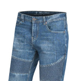 BELA URBAN LADY MOTORCYCLE DENIM JEANS BLUE SPRAY