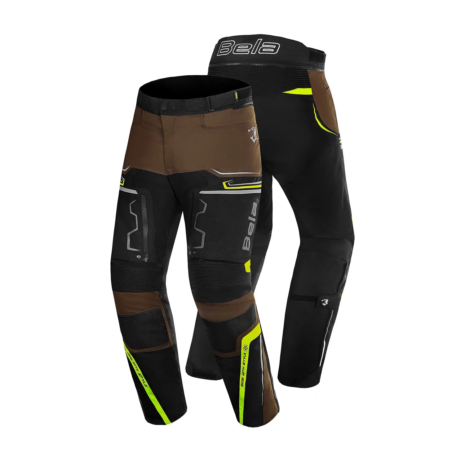 BELA WATSON MOTORCYCLE TEXTILE TOURING PANT 34L BLACK BROWN