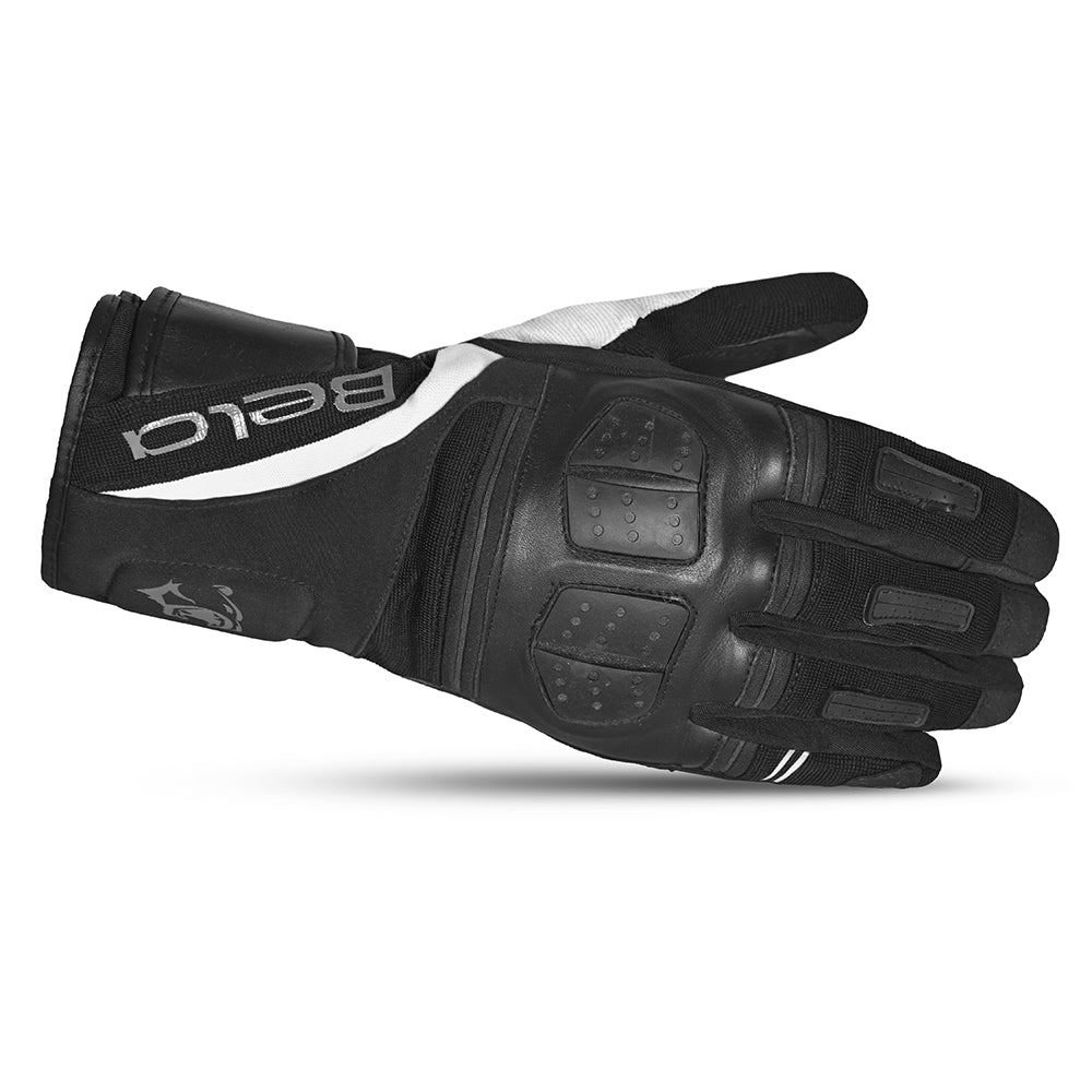 BELA Highway Winter Motorcycle Gloves Black White 