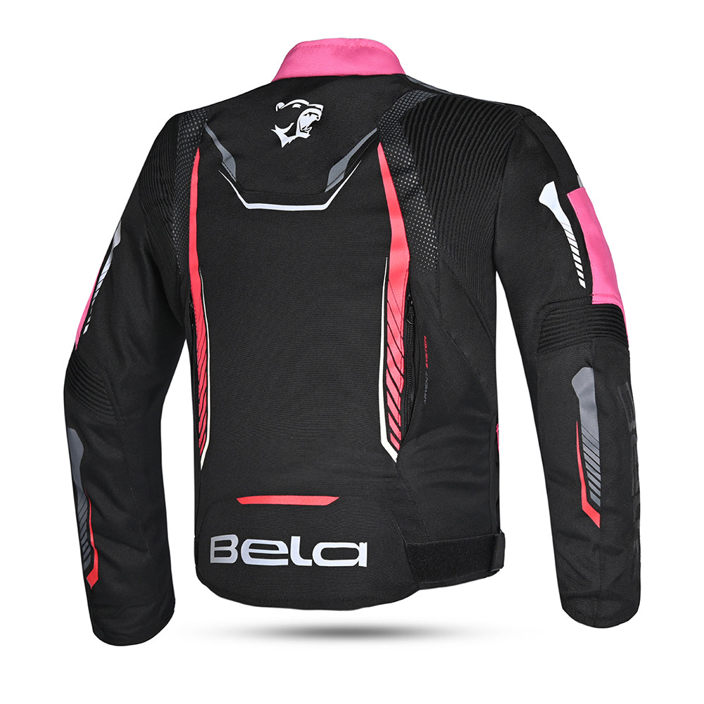 BELA Star youth Kids Motorcycle Jacket Black Pink 