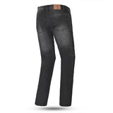 BELA URBAN LADY MOTORCYCLE DENIM JEANS BLACK SPRAY
