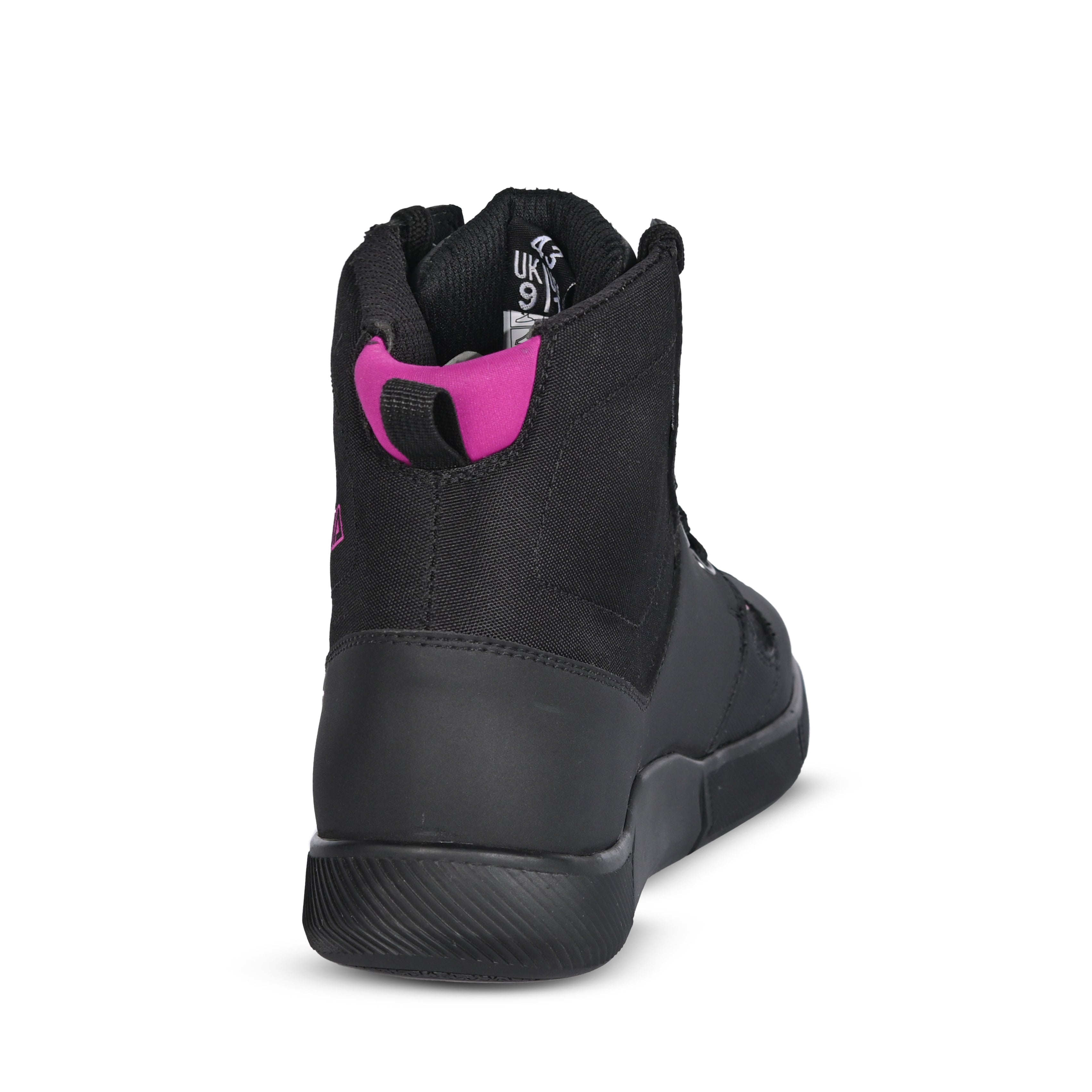 SHUA Oddin Women Motorcycle Urban Boots Black Fuchsia