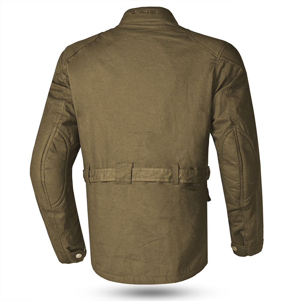 BELA Urban Jacket Tactical Wax Cotton Olive back view