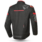 R-Tech Knight Rider Short - Motorcycle Racing Jacket - Black Dark Grey Red 