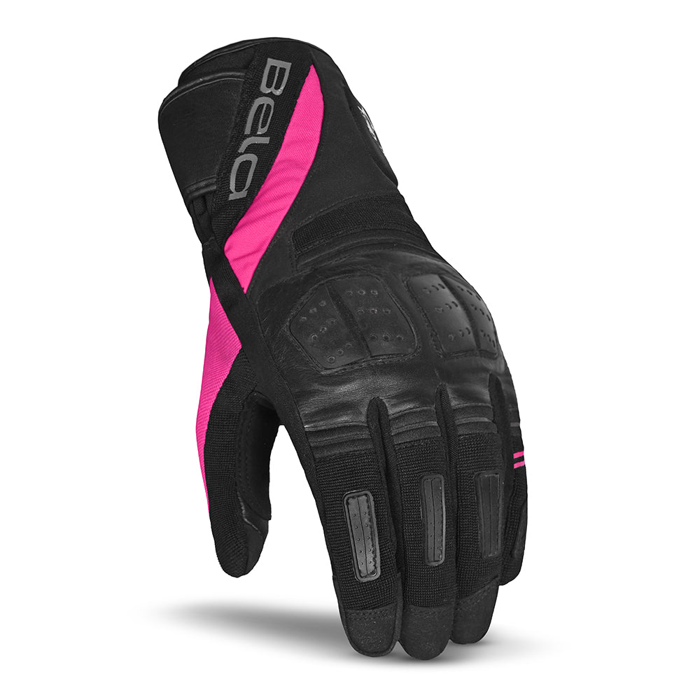 BELA Highway Women Winter Motorcycle Gloves Black Pink 