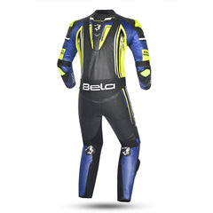 Bela Beast - 1 PC Racing leather suit - blue yellow black 