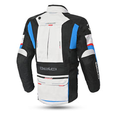 Bela Transformer Motorcycle Touring Water-Resistant Jacket Ice Black Blue 