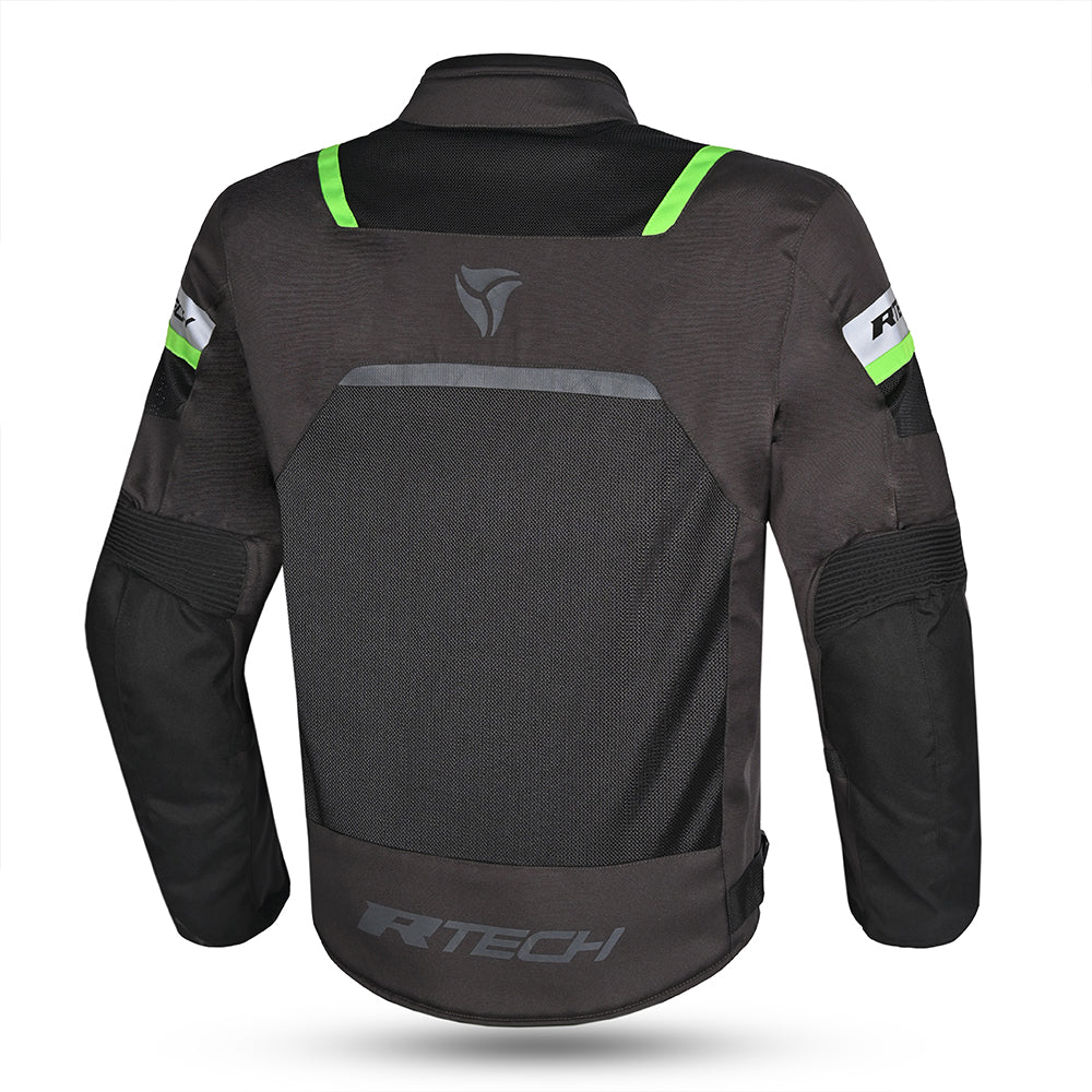 R-TECH SPIRAL MESH  MOTORCYCLE JACKETS MUD BLACK GREEN