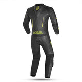 SHUA Infinity 2.0 1 PC Motorcycle Racing Leather Suit Black Yellow Flouro 