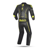 BELA Rocket Man Mix Kangaroo 1 PC UK Motorbike Suit Black Yellow Flouro