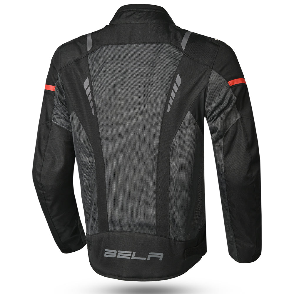 Bela Artrex Touring Motorcycle Textile Jacket Black Grey Red