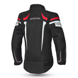 BELA HIGHLAND Lady Motorbike Textile Jacket Black Ice Red