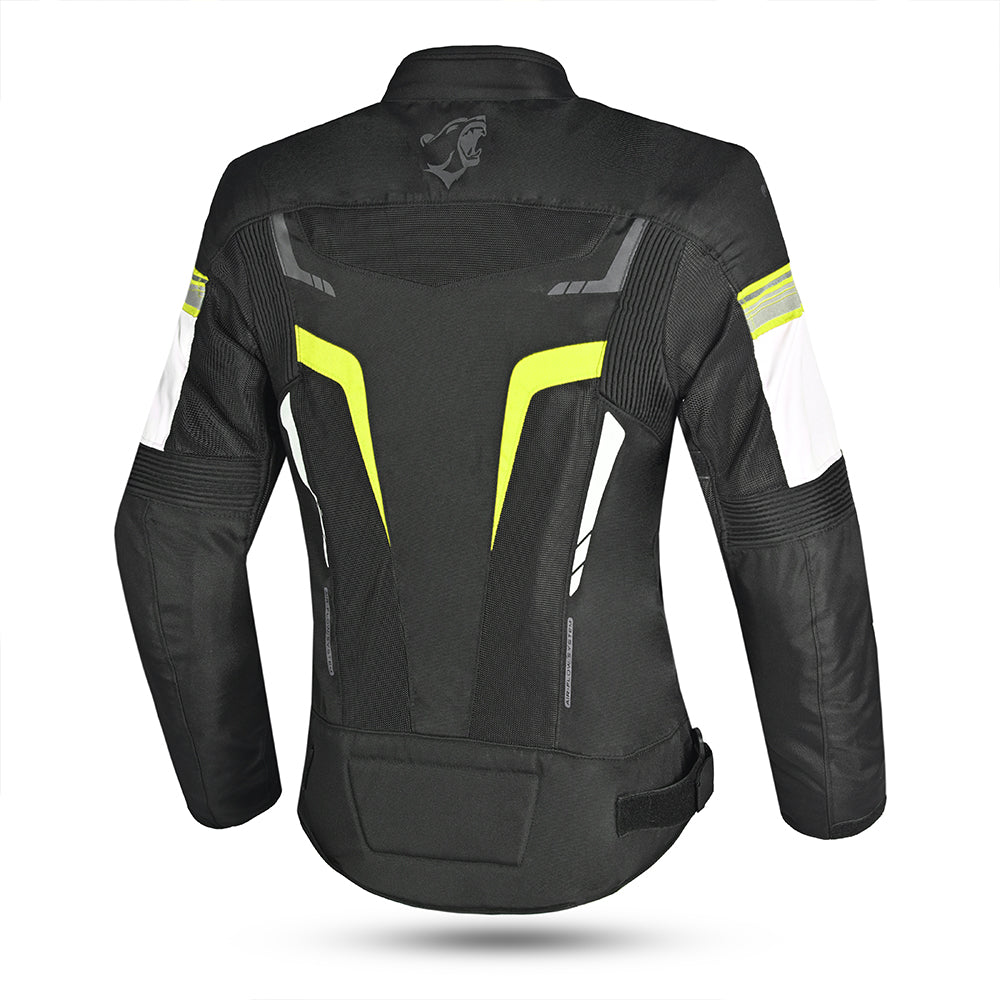 BELA Sprinter Lady Textile Motorbike Jacket Black/Yellow/Fluro