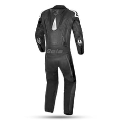 BELA Rocket Man Mix Kangaroo 1 PC Motorbike Suit Black Dark Grey - MaximomotoUK