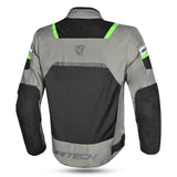 R-Tech Spiral Mesh Motorcycle Touring Jacket Cool Grey Black Flou Green 