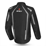 R Tech Marshal Textile Motorcycle Jacket Black Grey - MaximomotoUK