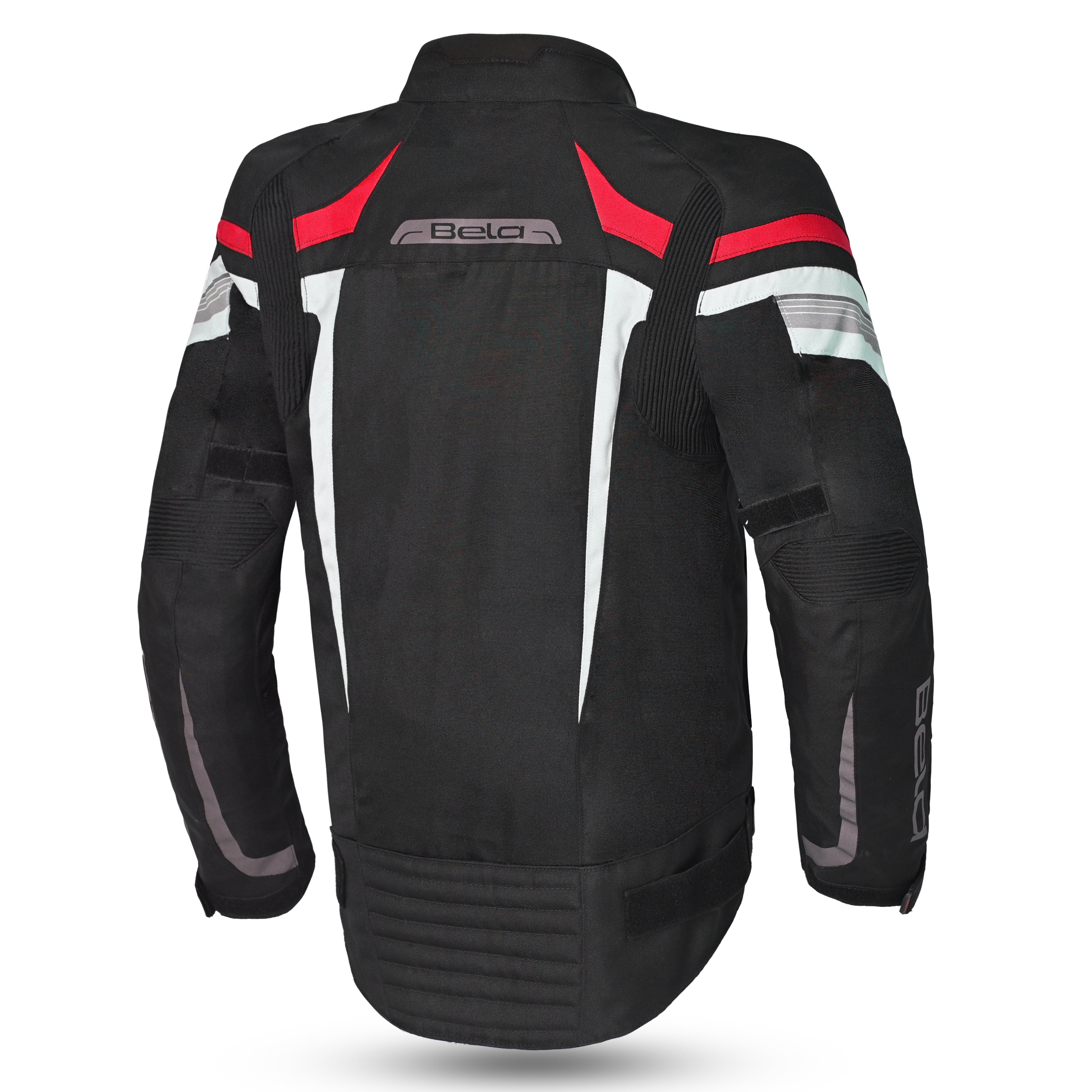 Bela Highland Man Textile Motorcycle Jacket Black/White/Red