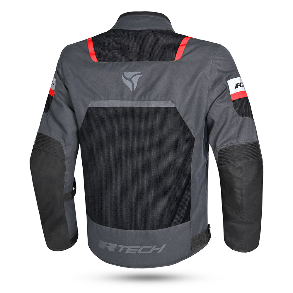 R-TECH - SPIRAL MESH Motorcycle Jacket Anthracite/Black/Red