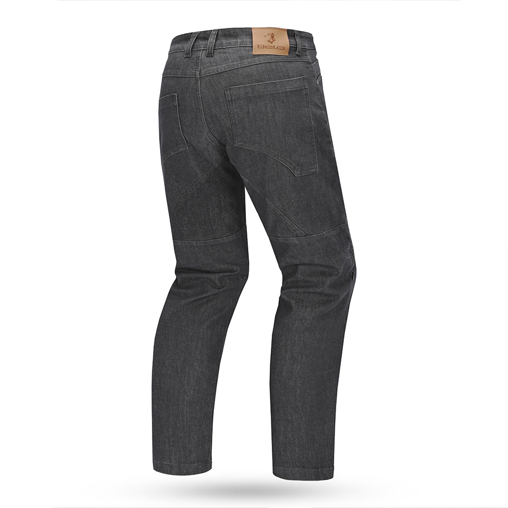 BELA ROCKER MEN MOTORCYCLE CE AA DENIM JEANS 34L GREY
