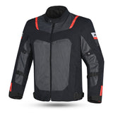 R Tech Spiral Mesh Motorcycle Jacket Anthracite Grey Black Red