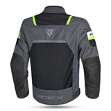 R-TECH SPIRAL MESH Motorcycle Jacket Dark Grey Black Green