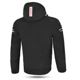 BELA Breeze Softshell Motorbike Riding Hoodie Black Red 