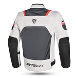 R-Tech Spiral Mesh Motorcycle Touring Jacket Black White Grey Red