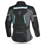 BELA Hurrican Lady Motorcycle Jacket Black Turquoise - MaximomotoUK