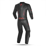 SHUA Infinity 2.0 - 1 PC Motorcycle Racing Leather Suit - Black Red 