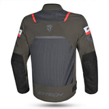 R-Tech Spiral Mesh Motorcycle Touring Jacket Mud Grey Red images