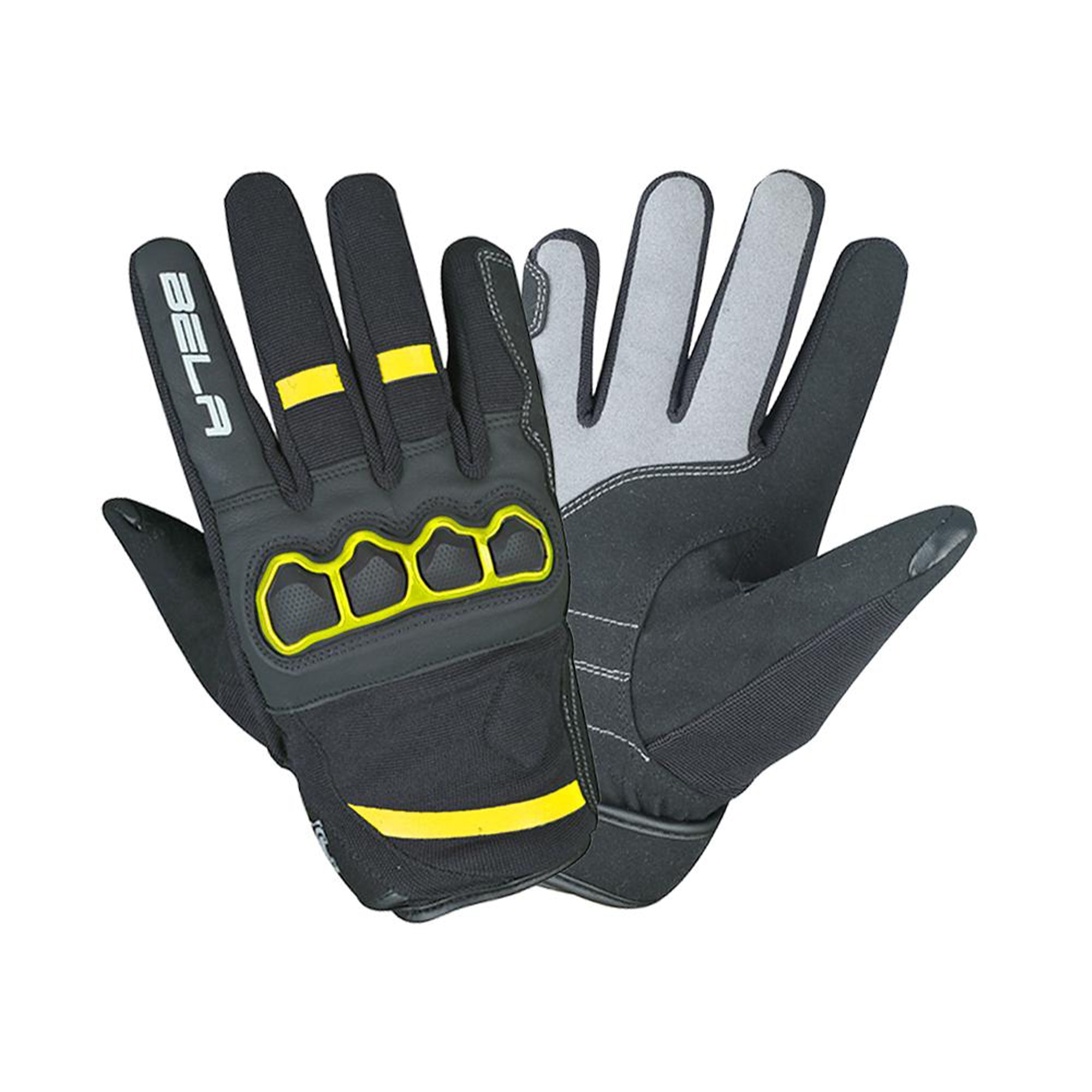 bela tracker black and yellow flouro gloves whole view