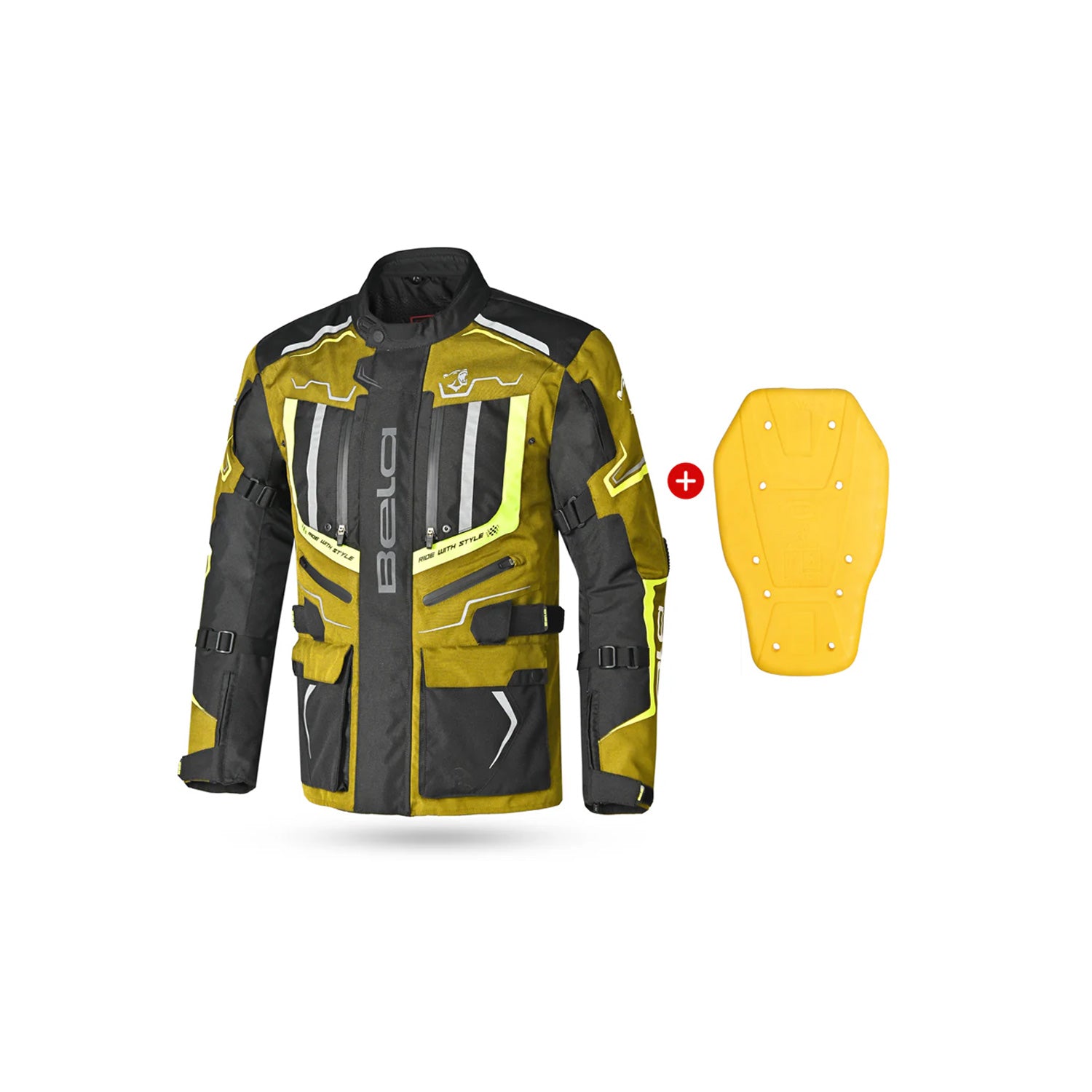 BELA Watson Motorcycle Touring Jacket Black Brown