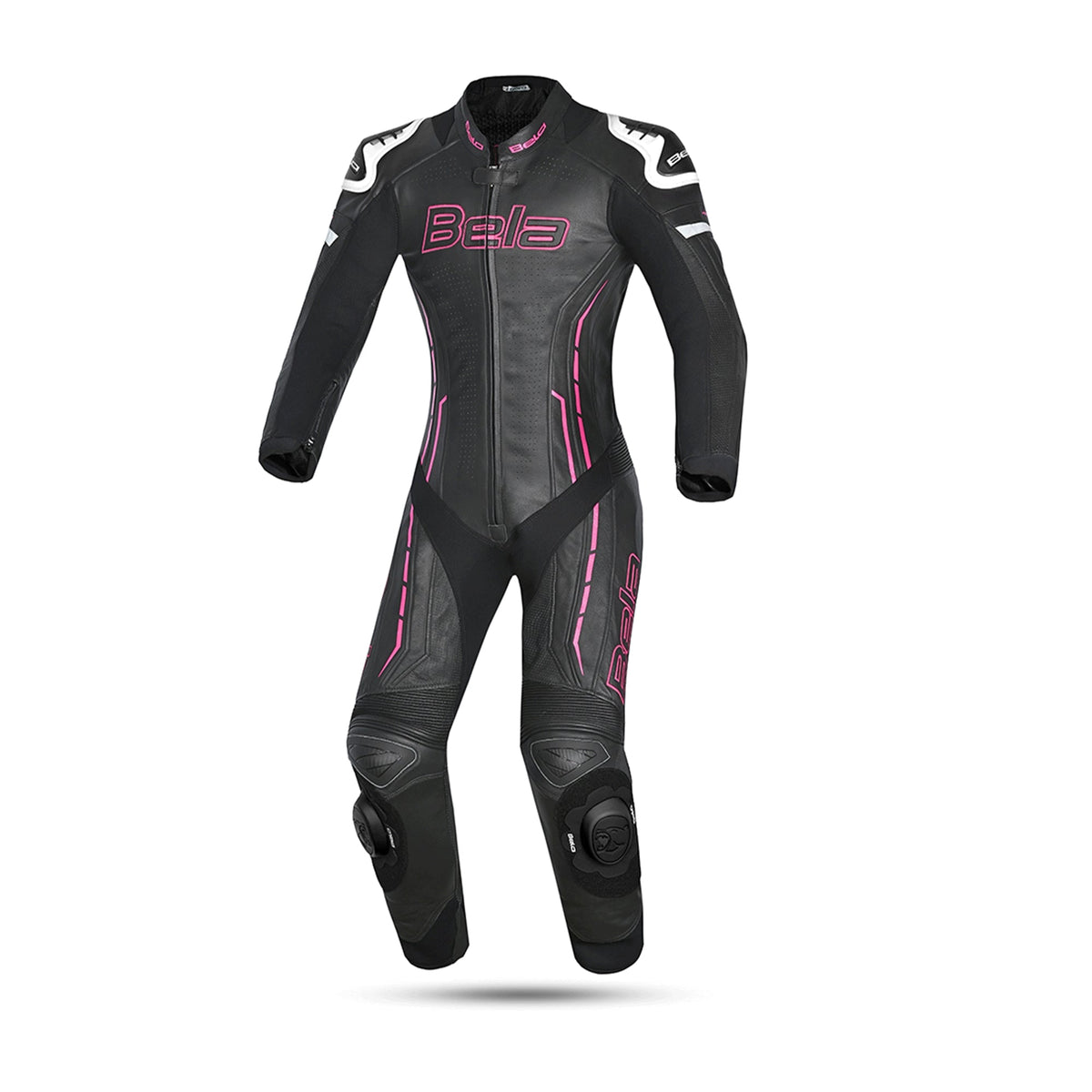 Bela Rocket Lay 1 PC Motorcycle Leathers White Black Pink