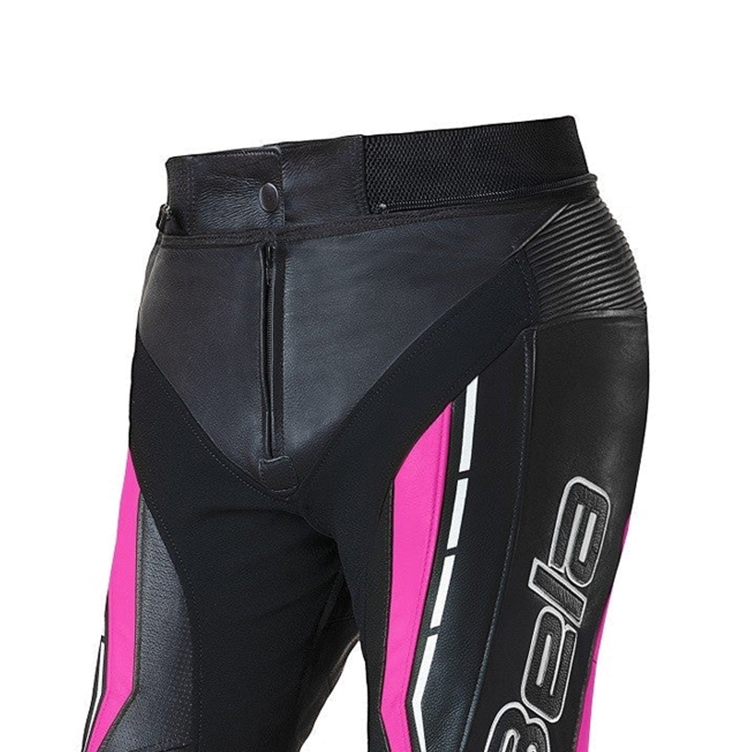 Bela Rocket Lady Motorcycle Leather Pants Black/Pink