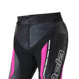 Bela Rocket Lady Motorcycle Leather Pants Black/Pink