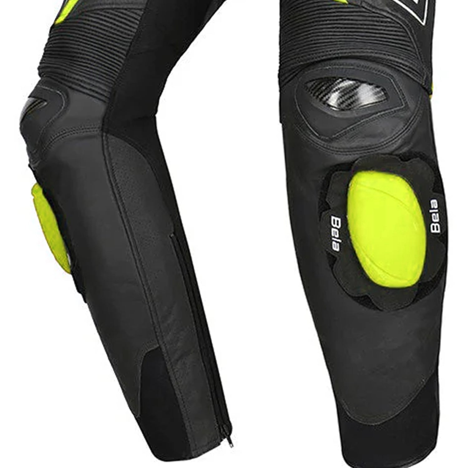 Bela Rocket Man Motorcycle Leather Pants Black Yellow