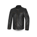 Bela Stark Motorcycle Leather Jacket Black Gray
