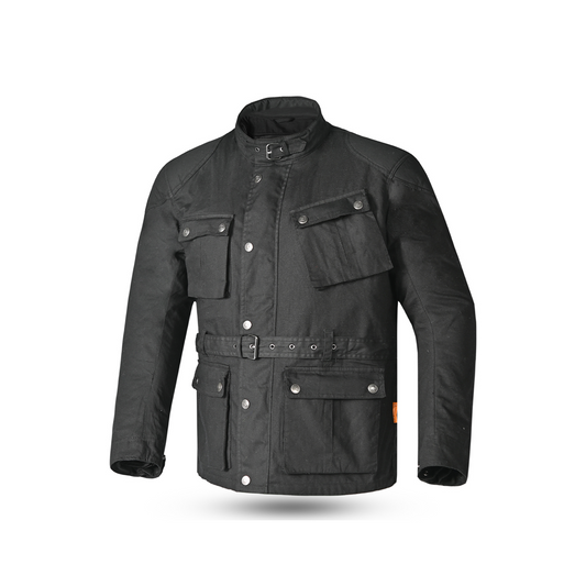 Bela tactical waxed cotton motorcycle jacket