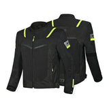 R-TECH SPIRAL MESH Summer Motorcycle Textile Jacket Black Yellow
