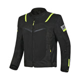 R-TECH SPIRAL MESH Summer Motorcycle Textile Jacket Black Yellow