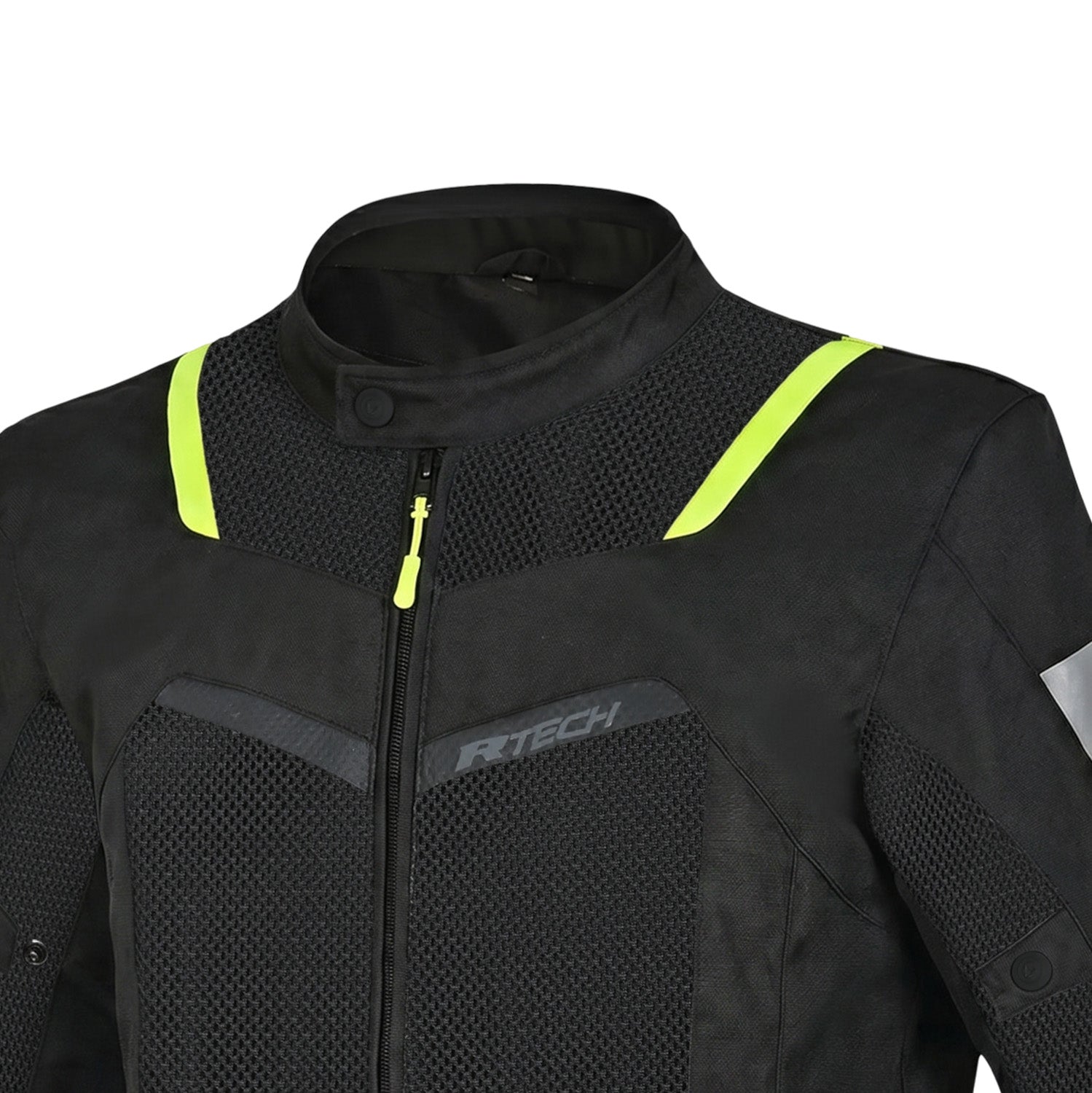 R-TECH SPIRAL MESH Summer Motorcycle Textile Jacket Black Yellow