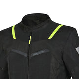 R-TECH SPIRAL MESH Summer Motorcycle Textile Jacket Black Yellow
