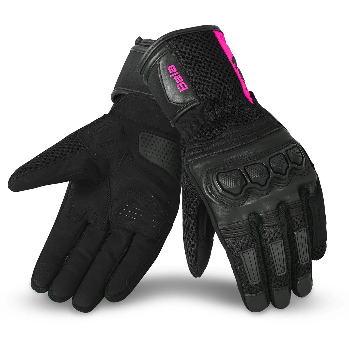 BELA Twix Lady Motorcycle Gloves Black Pink