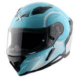 AXOR HUNTER SPEAR FULL FACE MOTORCYCLE HELMET BLUE