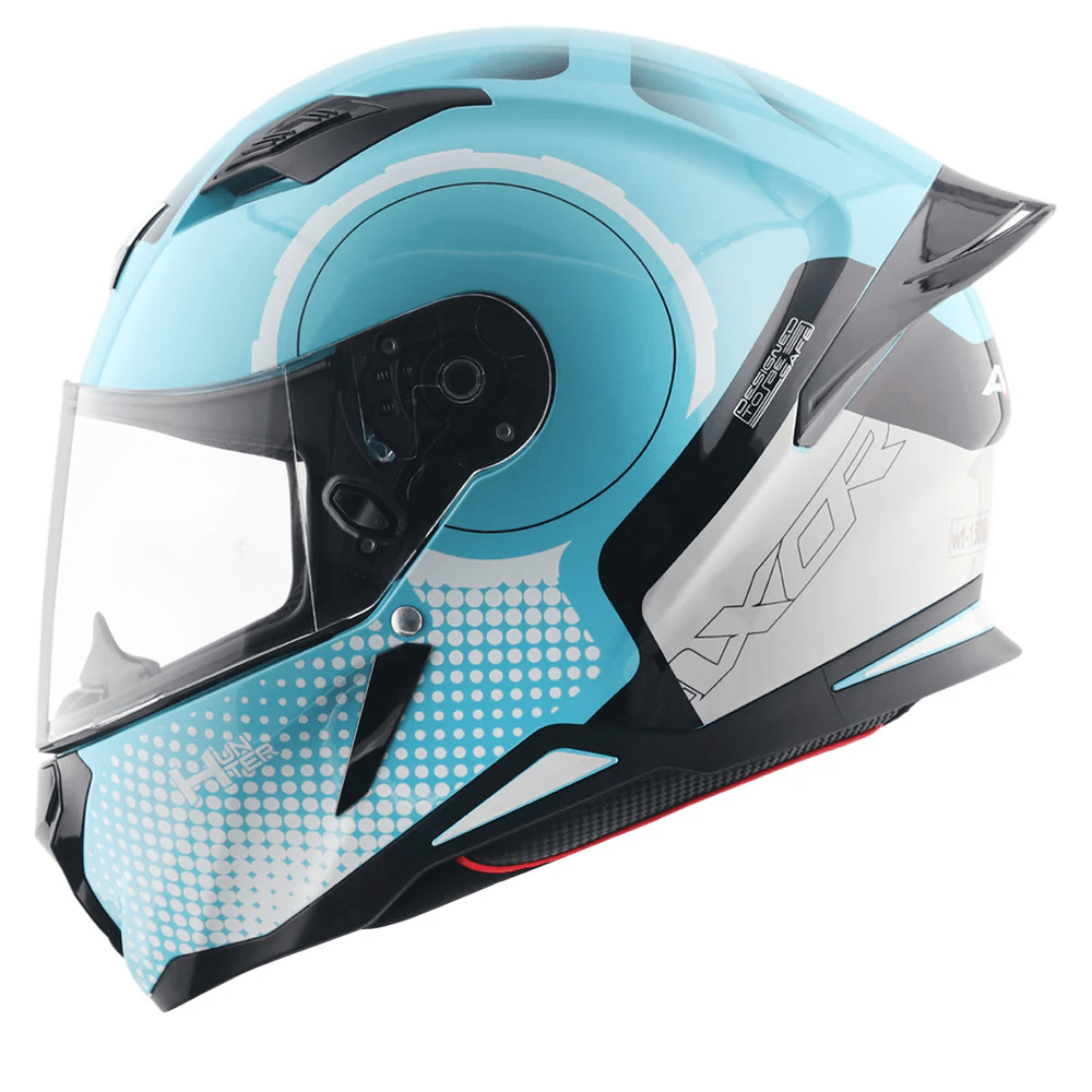 AXOR HUNTER SPEAR FULL FACE MOTORCYCLE HELMET BLUE