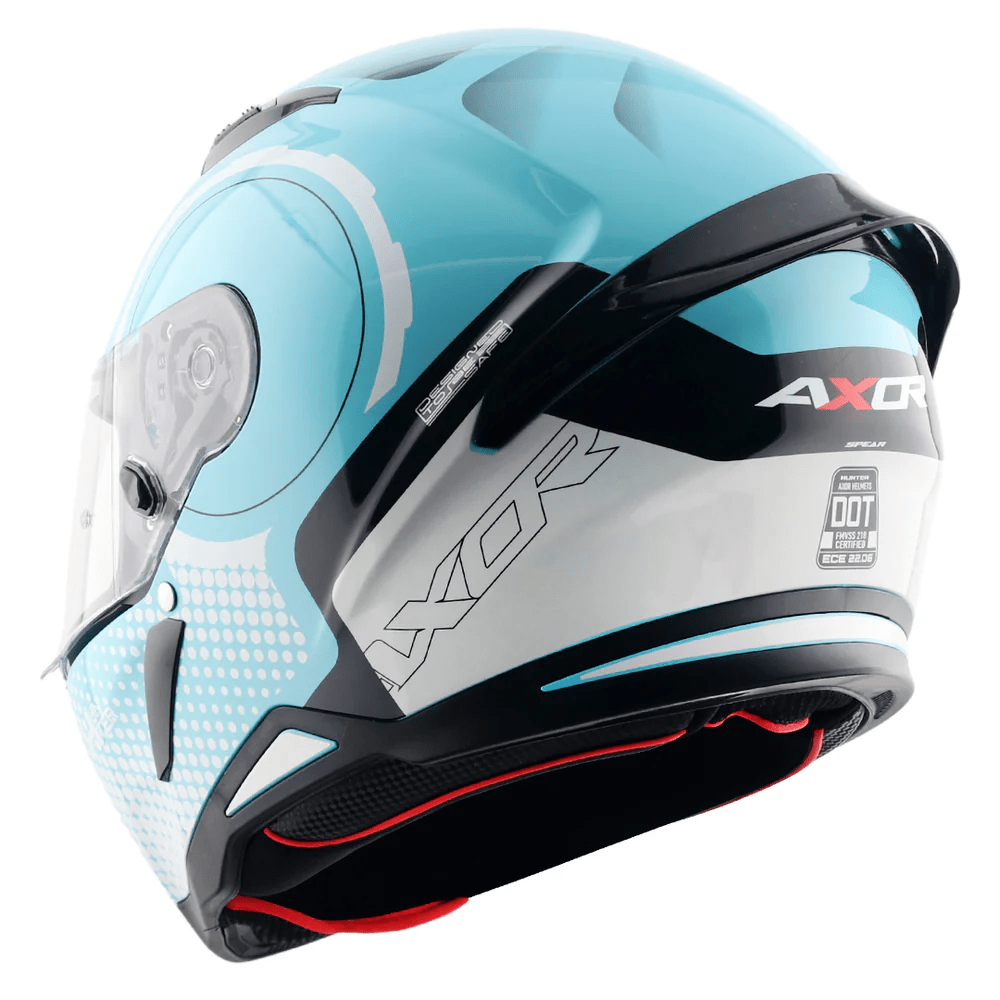AXOR HUNTER SPEAR FULL FACE MOTORCYCLE HELMET BLUE