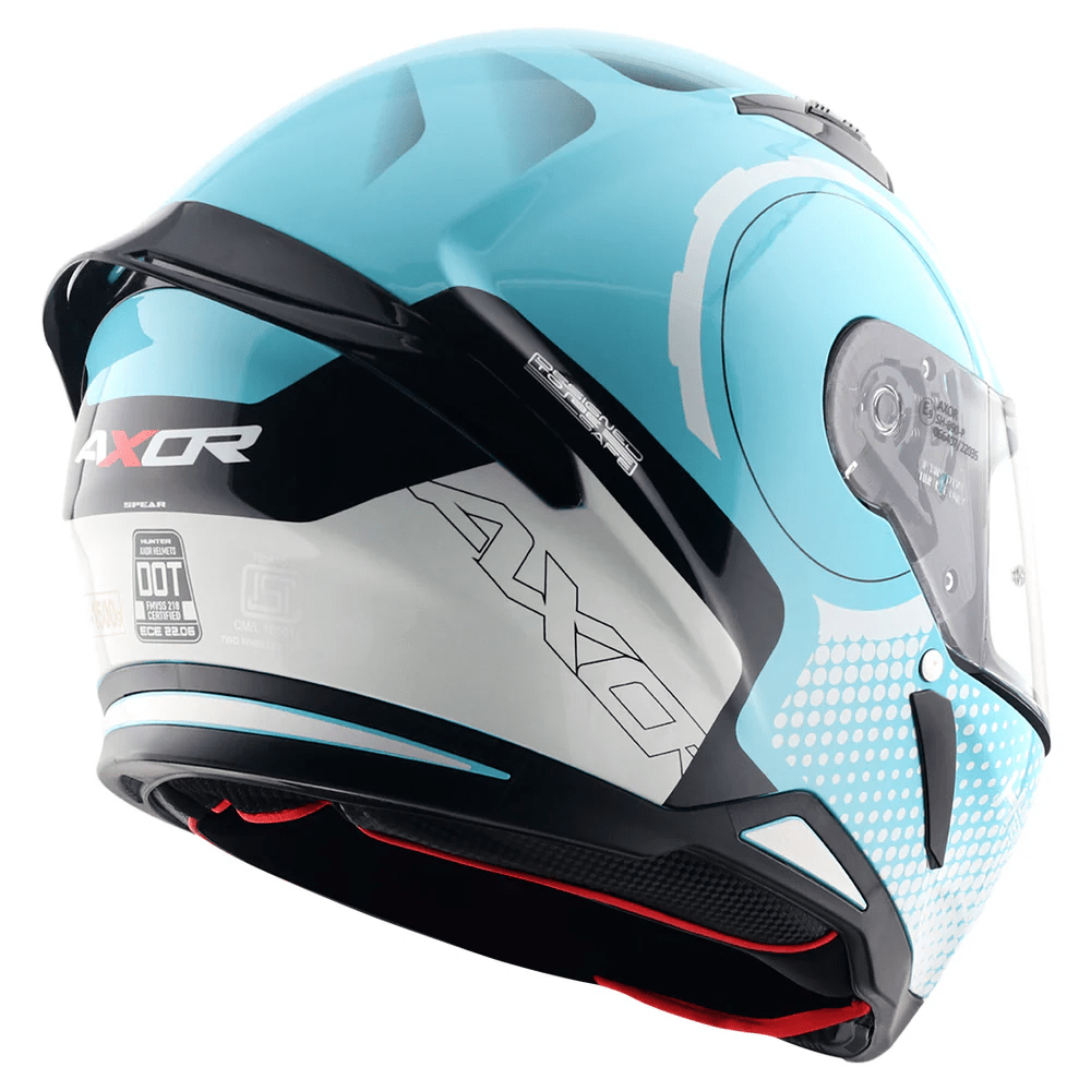 AXOR HUNTER SPEAR FULL FACE MOTORCYCLE HELMET BLUE