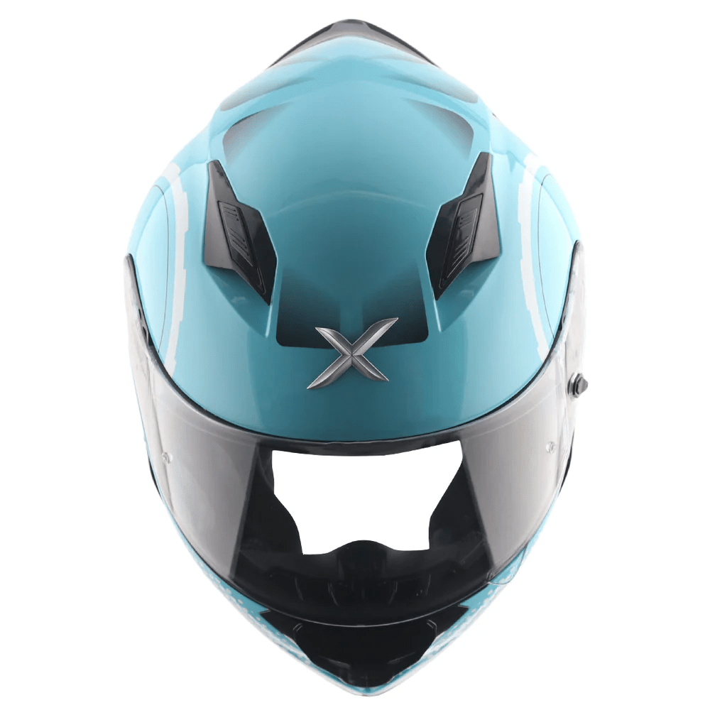 AXOR HUNTER SPEAR FULL FACE MOTORCYCLE HELMET BLUE