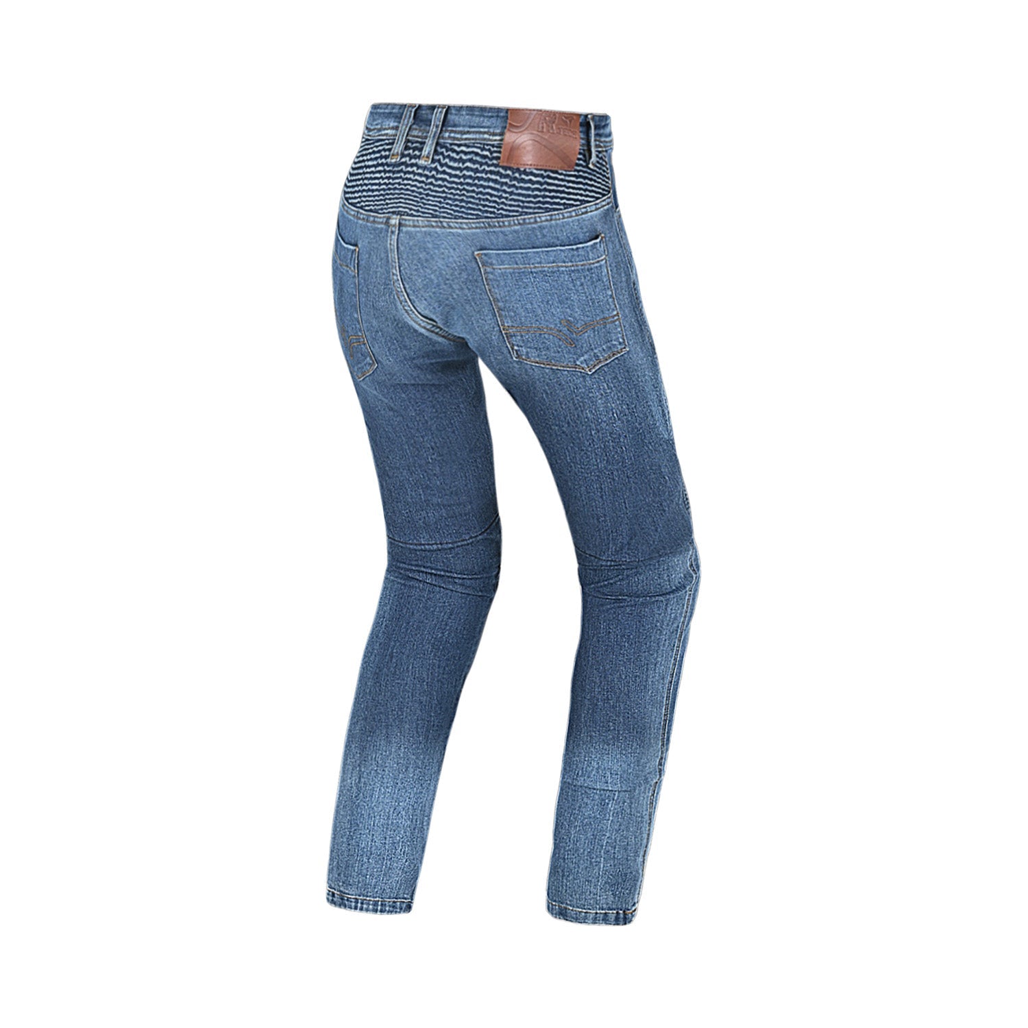 R-TECH VALENCIA LADY MOTORCYCLE JEANS BLUE HALF BODY SPRAY