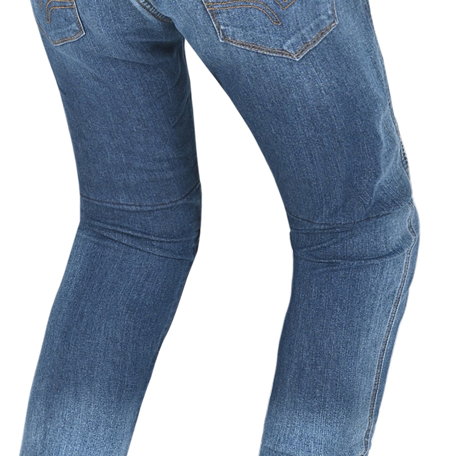 R-TECH VALENCIA LADY MOTORCYCLE JEANS BLUE HALF BODY SPRAY